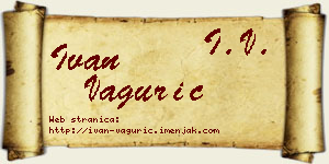 Ivan Vagurić vizit kartica